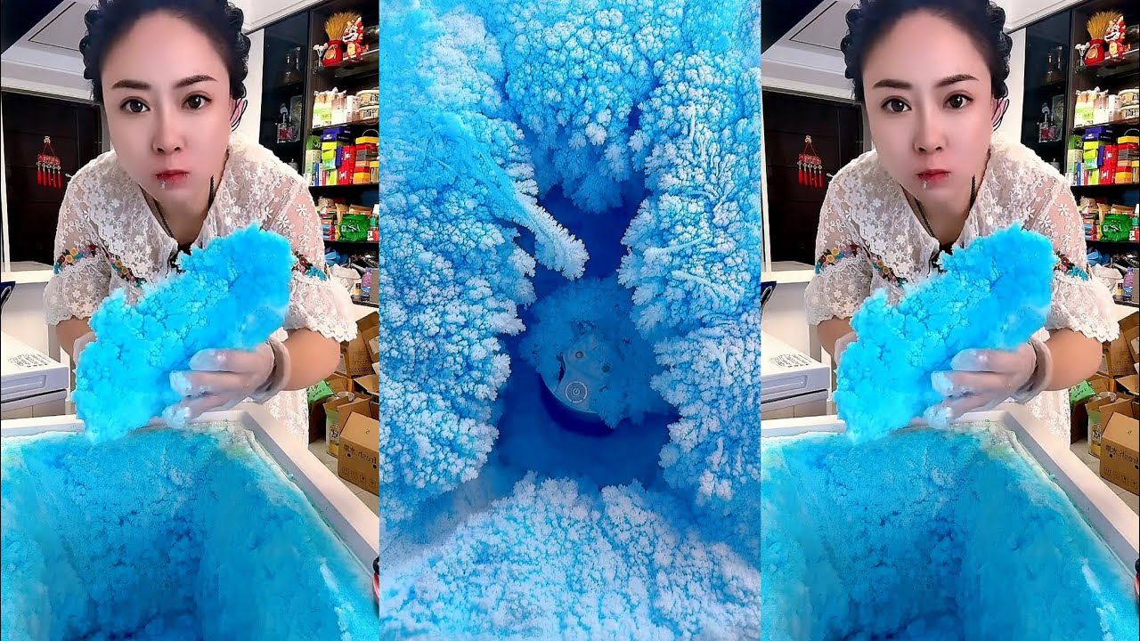 ASMR FREEZER FROST EAT MUKBANG 