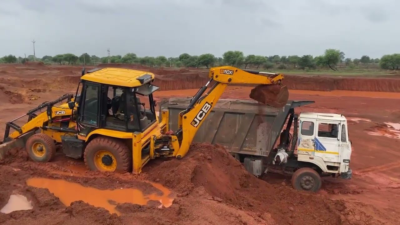 New JCB Eco Expert Loading Murum Tata 2518Truck and Unloading Dumper | JCB loading video 