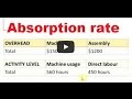 Absorption Costing - How to calculate absorption rate (in HD!)