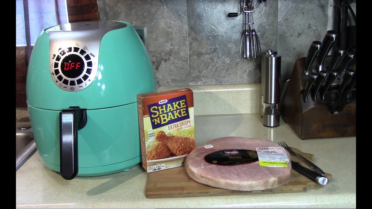 Shake N Bake Air Fried Ham Steak - YouTube