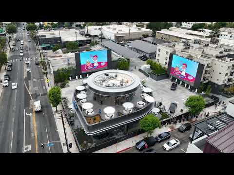 Tesla Diner in Hollywood, Los Angeles - An Aerial Look!