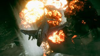 エースコンバット7 自衛隊風塗装F-4ファントム戦闘機 「横浜港」を大爆撃 無誘導爆弾で艦隊ごと爆破 Ace Combat 7