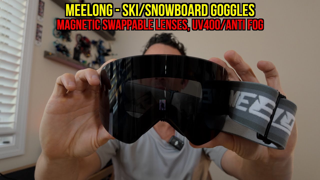 Горнолыжные очки MEELOOG — без оправы, OTG, сноубордические, с защитой от запотевания, 100% защит...