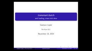 Introduction to the transmart-batch ETL framework