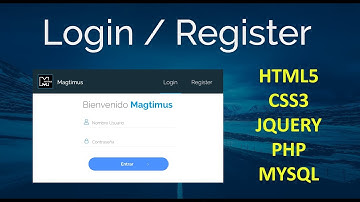 Como hacer un sistema de Login con PHP, MySql, Jquery & CSS