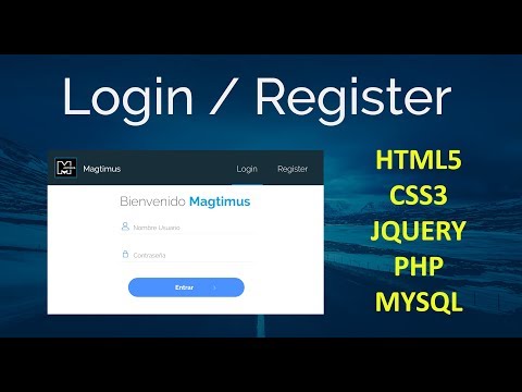 Como hacer un sistema de Login con PHP, MySql, Jquery & CSS
