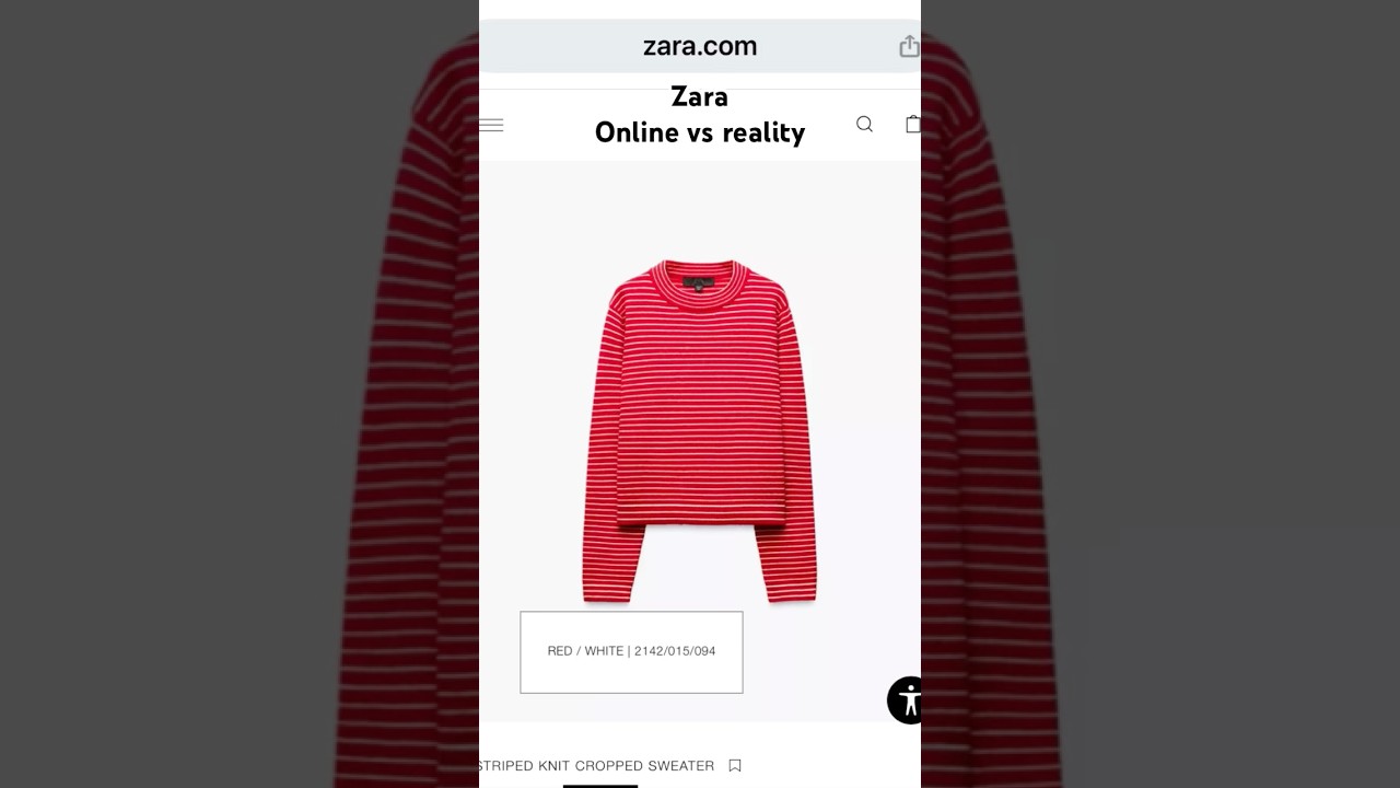 STRIPED KNIT CROPPED SWEATER Zara 