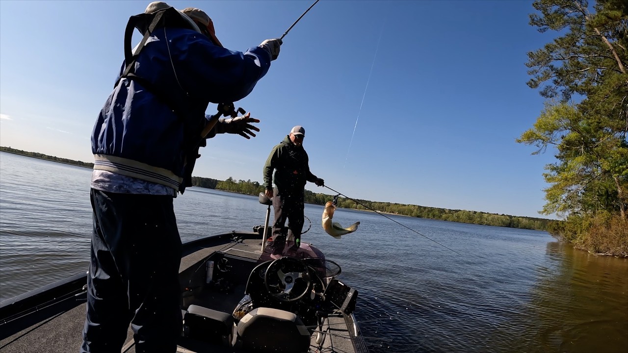 Bass Fishing on a Cold & Windy Day #moultrie #trustfire #fishing #bassfishing #outdoors #lake