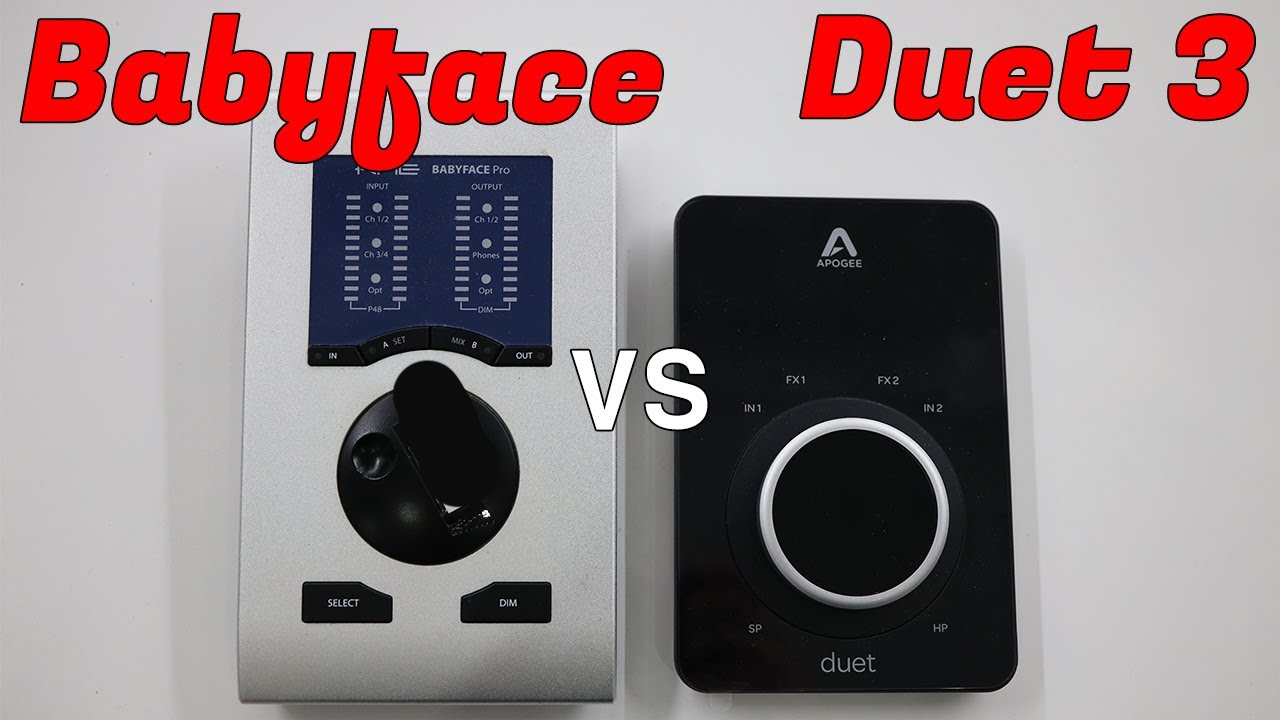 Babyface pro VS Duet3 포터블 오디오인터페이스 비교