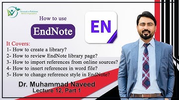 EndNote Tutorial | How to cite references in Thesis/Article? | Lec 12, Part 1 | Dr. Muhammad Naveed