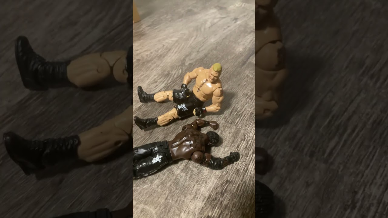 Brock Lesnar super punch off the edge (WWE STOP MOTION)