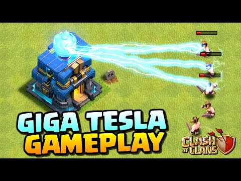 GIGA TESLA GAMEPLAY - Clash of Clans Town Hall 12 Update - New Defense for TH12 Attacks in CoC!