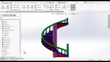 How to Sketch Spiral Stairs in solidworks. Solidworks tutorial Spiral staircase. Solidworks drawing