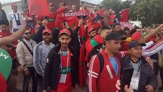 Марокканские болельщики спели в центре Калининграда