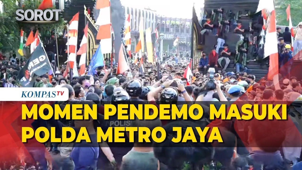 Momen Pendemo Masuki Polda Metro Jaya, Buntut Meninggalnya Affan Ditabrak Rantis Brimob