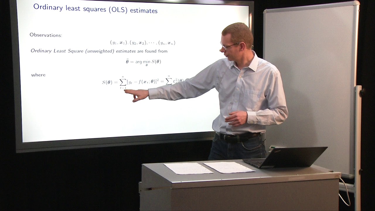 02417 Lecture 2 part A: Ordinary least squares in linear model - YouTube