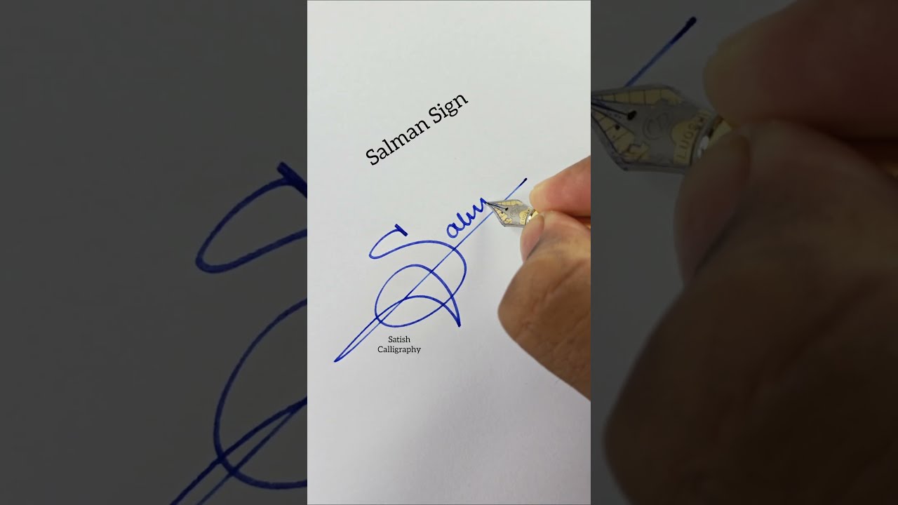 Salman Signature How To Sign Letter S Style