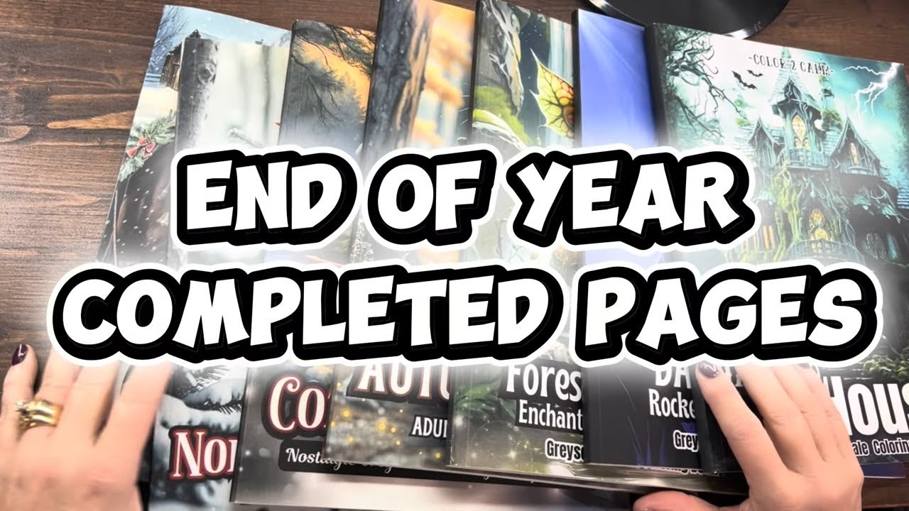 Все раскраски, которые я закончила с октября ✨ | Уютный обзор раскрасок для взрослых (2025)