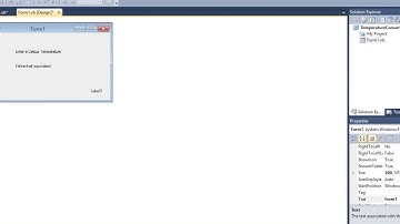 Fahrenheit to Celsius Temperature Converter Visual Basic Express 2010