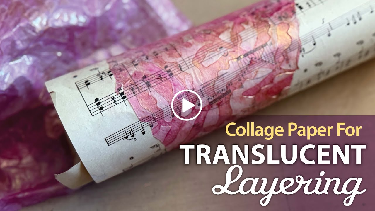 How to Make Transparent Collage Paper with Texture | Soft Gel + Stencil Technique–Tutorial Tidbits