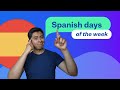 Spanish Days of the Week