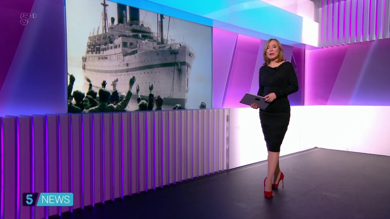Sian Williams - Tight Black Dress - Red Heels Plus Leather Gloves Show - Dec 2019