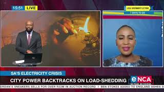 City Power backtracks on load shedding