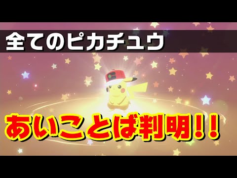 【ポケモン剣盾】8匹目 ワールドキャップピカチュウのあいことば判明!! 全てのピカチュウのあいことば載せてます【鎧の孤島】【冠の雪原】