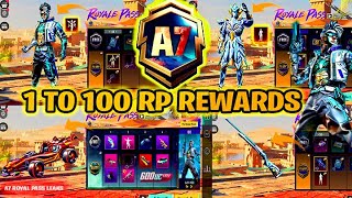 A7 ROYAL PASS 1 TO 100 RP REWARDS | ACE 7 ROYAL PASS LEAKS PUBG MOBILE\/BGMI ( ROYAL PASS A7 REWARDS)