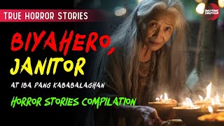 BIYAHERO , JANITOR AT IBA PANG KABABALAGHAN HORROR STORIES COMPILATION