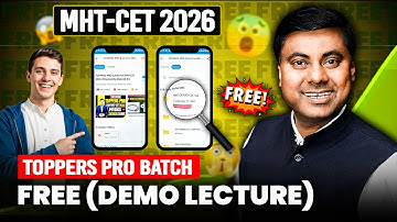 🔥 MHT-CET 2026 | Toppers Pro Batch FREE Demo Lecture | Physics का सबसे BEST Course! || Mukesh Sir