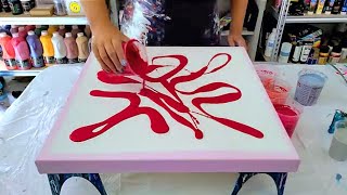 Don't Be Afraid of Pink!  5 Gorgeous Fluid Acrylic Paintings Using the Color Pink  Acrylic Pouring