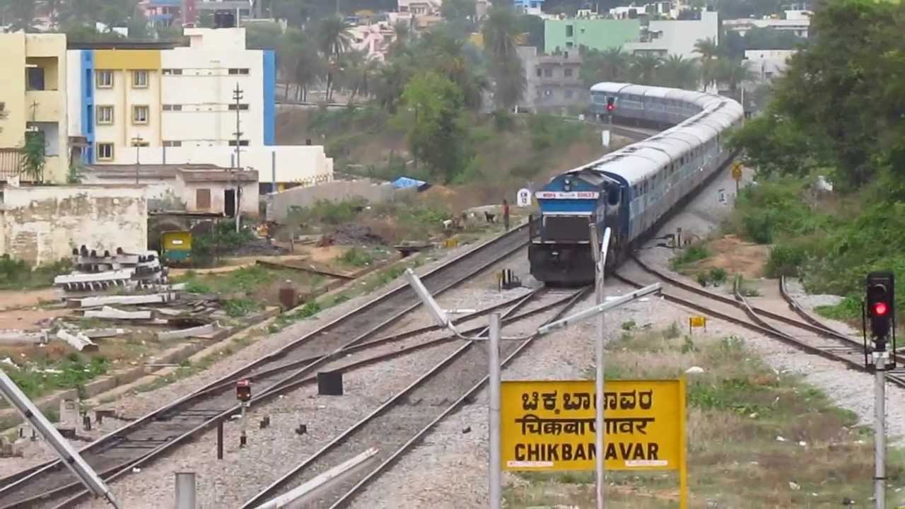 Deadly n Snaky WDP4 blasting at around 98kmph with Shimoga I.C.E. !!!