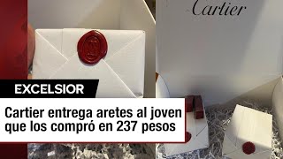 Joven que compró aretes Cartier en 237 pesos al fin los tiene en su poder