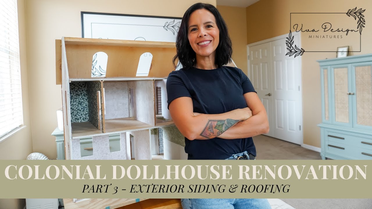 Реконструкция колониального кукольного домика. Часть 3 — Внешняя обшивка и кровля