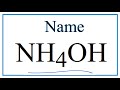 Ammonium and Hydroxide Concepts