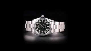 Rolex Air King 34mm 5500 Custom Green String Diamond Oyster Smooth / Domed