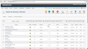 Videotutorial Joomla 2.5: Gestor Multimedia, Gestor de Categorías, Gestor de Artículos