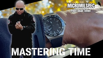 MICROMILSPEC Pilot Dual Timer GMT AUTOMATIC Watch Review | DUAL TIME SWISS MADE MAGIC!