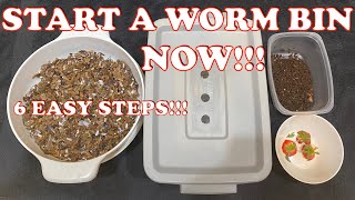 How To Start A New Worm Bin & What To Feed Your Compost Worms 1st | Vermicompost Worm Farm