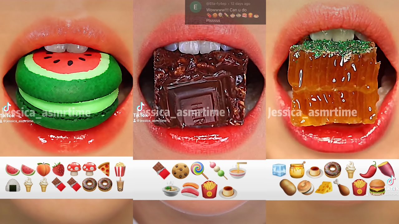 8 minutes of satisfying eating sounds by @MoonASMR222  edited by @jessica_asmrtime