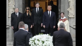 Trump joins wife Melania at her mother's funeral at church near Mar-a-Lago