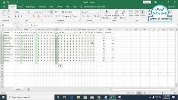 ATTENDANCE SHEET 1 | EXCEL | PUNJABI LANGUAGE | AKASH WEBS COMPUTER INSTITUTE