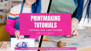 Linocutting TIP - How to Cut a Lino Block to Size (Extract from Learning Linocut)