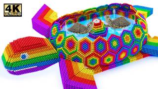 Rescue Turtle From Dry Up Place Build Tortoise Pond From Mini Magnetic Balls Satisfying