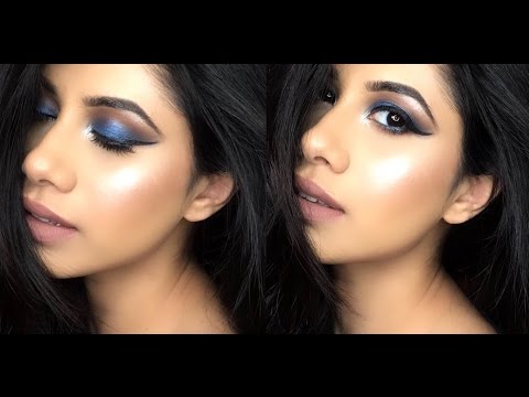 Blue shimmer smokey eye | Makeup Tutorial