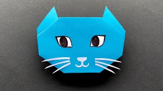 Origami Katze basteln mit Papier - Tier falten mit Papier - Geschenk oder Deko selber machen ?