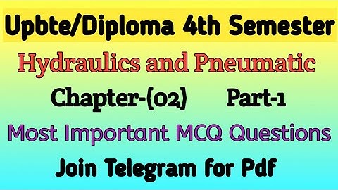 Hydraulics and Pneumatic Most Important MCQ Questions. @AKCTECHNICALCLASSES