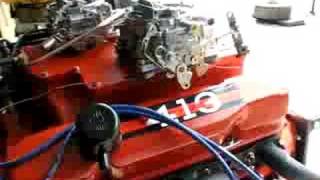 Mopar 413 Max Wedge Engine On Test Stand Youtube