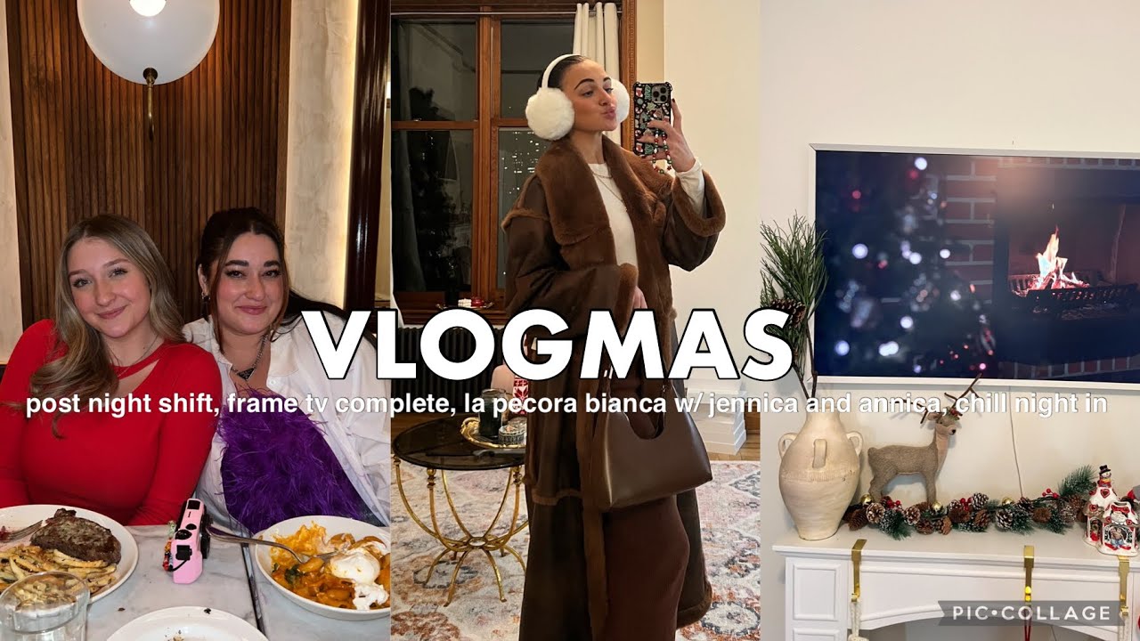 VLOGMAS 26 | Jennica & Annica in town, La pecora Bianca, girls hotel night, frame tv complete